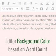Editor Background Color based on Word Count