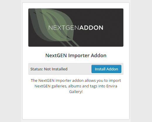 Плагин NextGEN Importer Addon для Envira Gallery