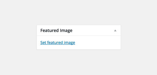 Featured image option on post edit screen in WordPress