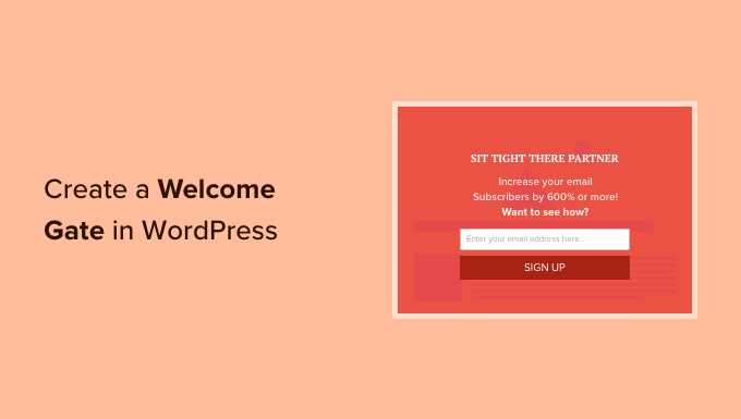 How to create a welcome gate in WordPress