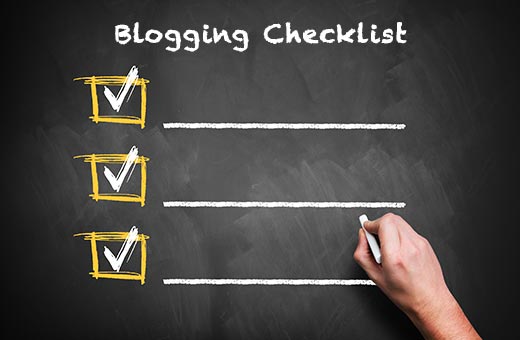 Adding a blogging checklist to improve editorial workflow