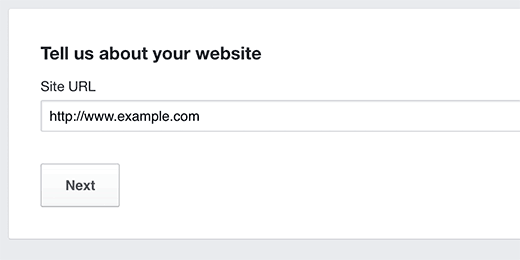 Add your website URL