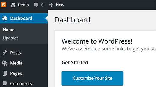 Custom logo in WordPress dashboard