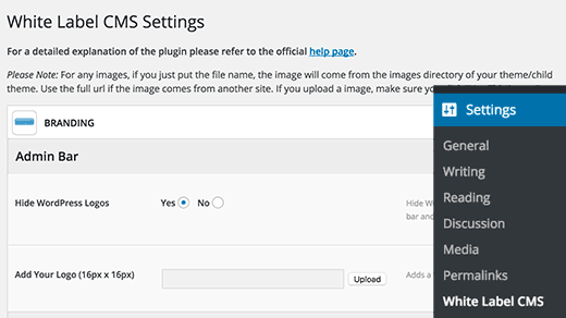 Adding custom dashboard logo in WordPress using White Label CMS plugin
