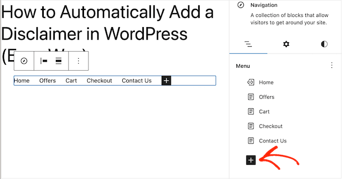 Including page links to a WordPress menu