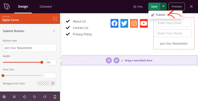 Publishing the SeedProd design template part