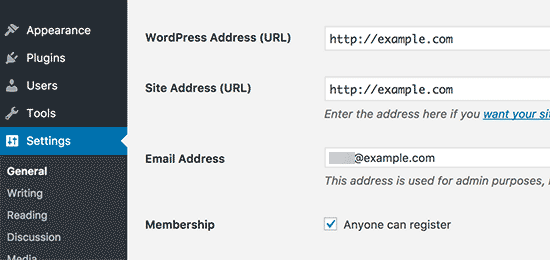 Изменение URL-адресов WordPress и сайта