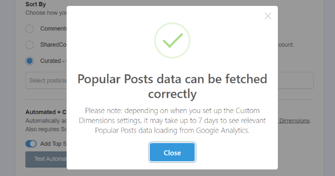 Popular post data is correctly fetched