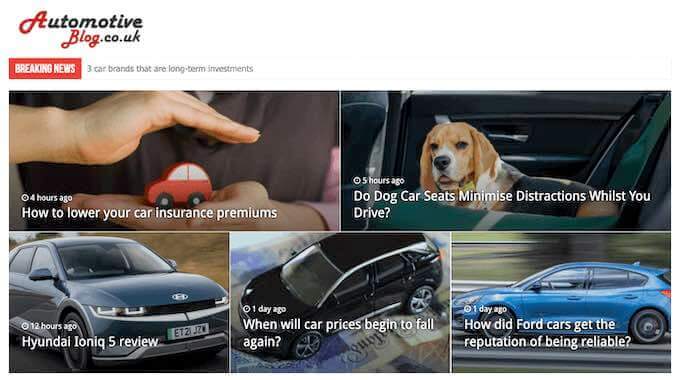 A car or automobile blog