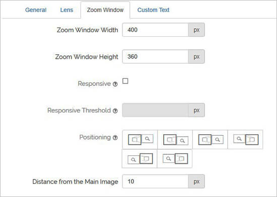 Zoom Window Configuration