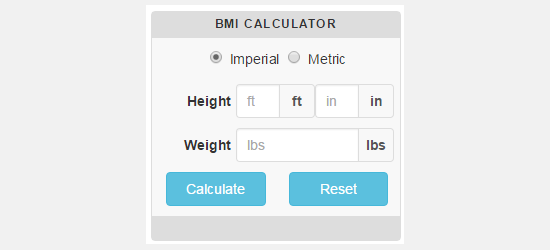 Calcolatore CC BMI