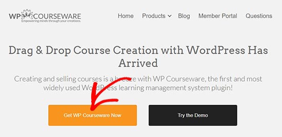 WP Courseware website