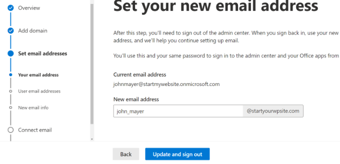 Enter your branded email address