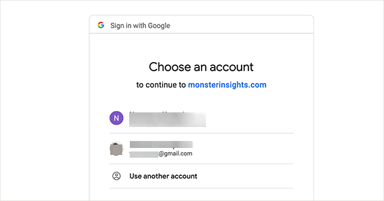 Accedi o seleziona un account Google per continuare