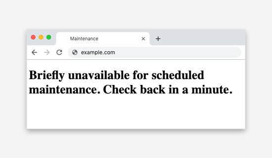 Unavailable due to WordPress scheduled maintenance error