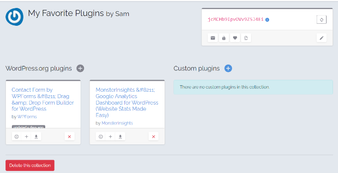 View plugins in collection and add more