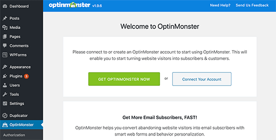 Connetti OptinMonster
