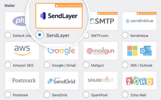 Select SendLayer as your mailer in WP Mail SMTP