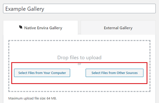 Dale un nombre a tu nueva galería