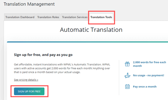 Automatic Translation Sign Up Free