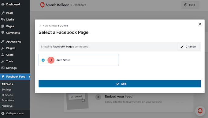 Using Facebook as a source for your custom feed