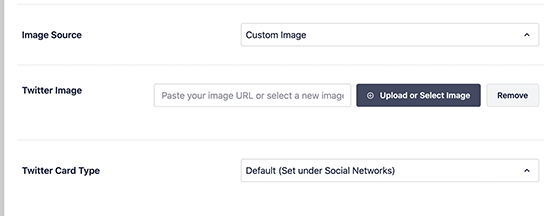 Setting custom Twitter image for post or pages