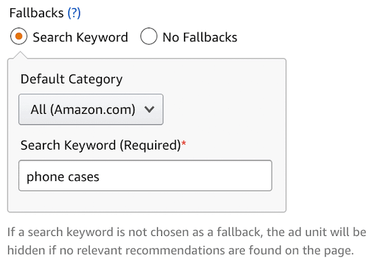 Add product keyword fallback