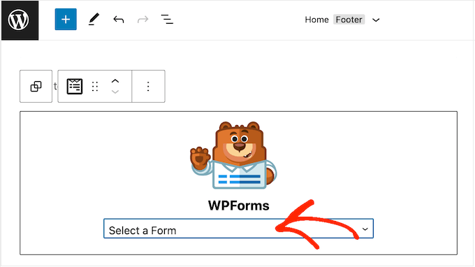 Showing different forms in a WordPress footer