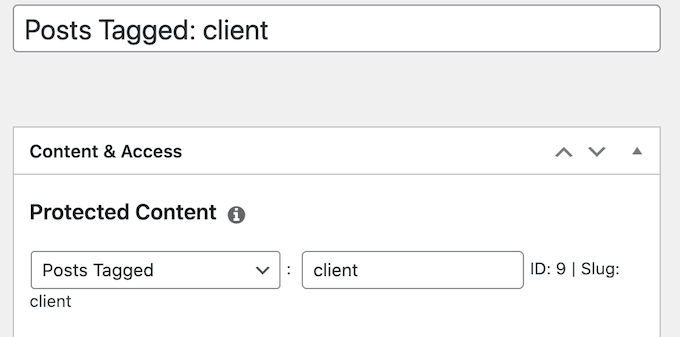 Creating client-only content using tags