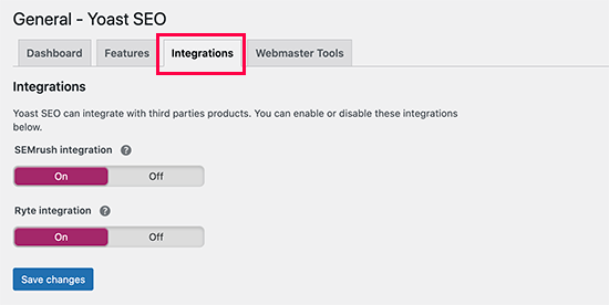 Yoast SEO integrations