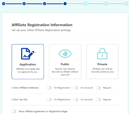 Add affiliate registration process details