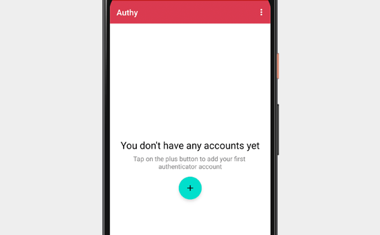 Add account in your authenticator app