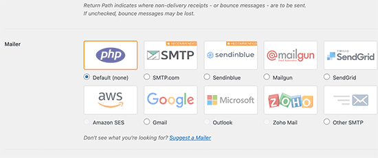Mailers in WP Mail SMTP