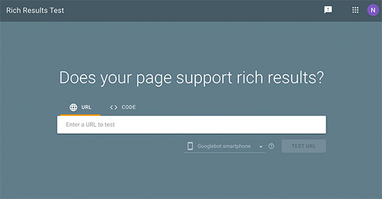 Rich snippets testing tool