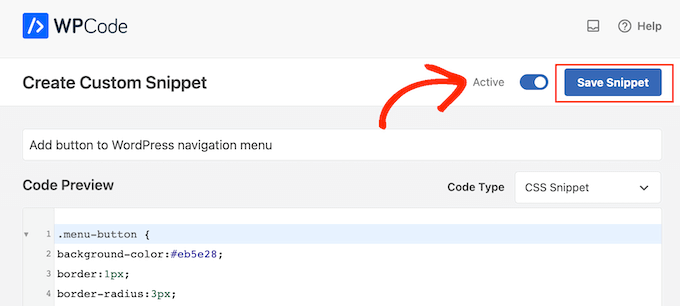 Agregar un botón a su menú de encabezado de WordPress usando WPCode