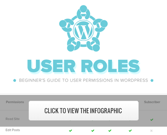View the WordPress user roles infographic