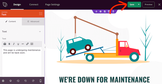 Designing a custom maintenance mode page