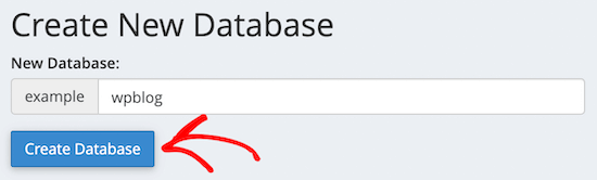 Name and create new database