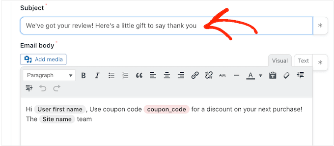 Sending an automatic WooCommerce coupon via email