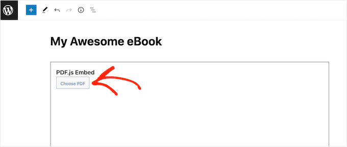 Embedding a PDF on your WordPress website using a block
