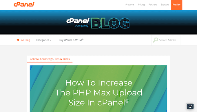 Блог cPanel