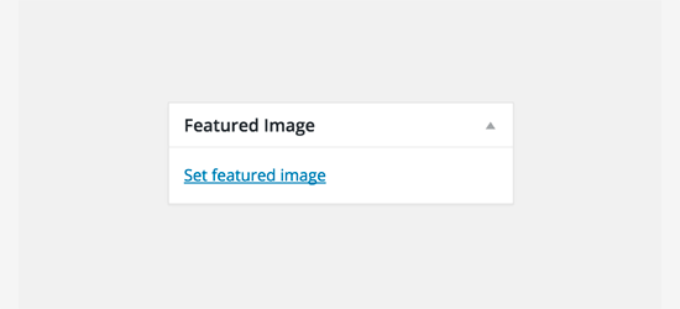 Featured image in classic editor