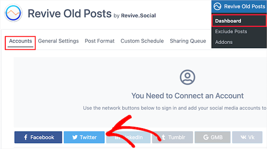 Revive Old Posts settings