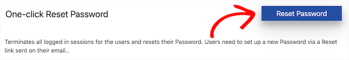 Reset all user passwords