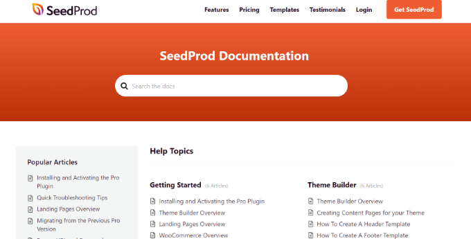 SeedProd customer support