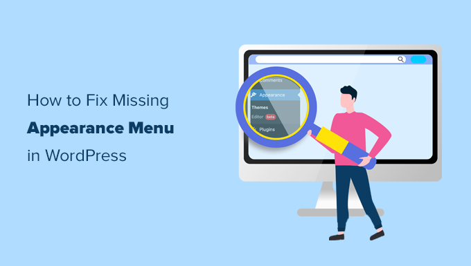 Fixing the missing appearance menu in WordPress