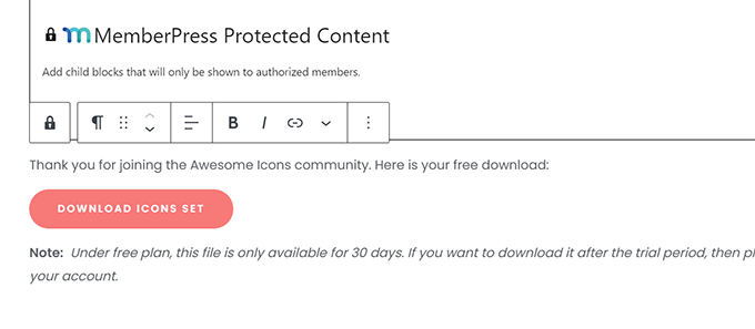 Adding protected content