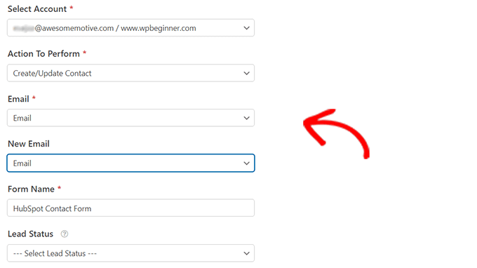 Fill in additional fields