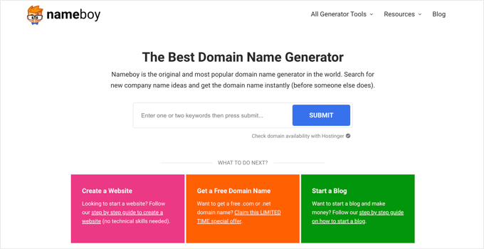 Nameboy Domain Name Generator