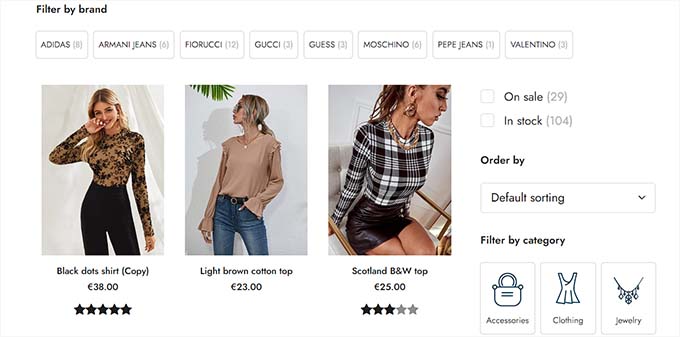 WooCommerce Product filter sneak peek